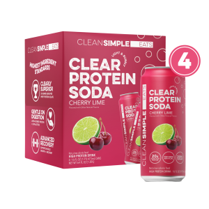 Clear Protein Soda: Cherry Lime  (16 Oz. | 4 Pack)