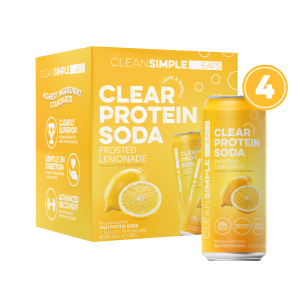 Clear Protein Soda: Frosted Lemonade (16 Oz. | 4 Pack)