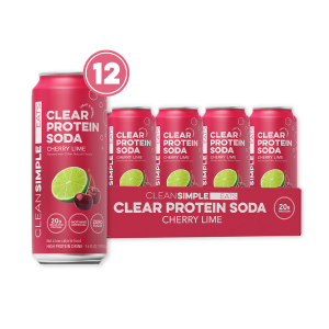 Clear Protein Soda: Cherry Lime (16 Oz. | 12 Pack)