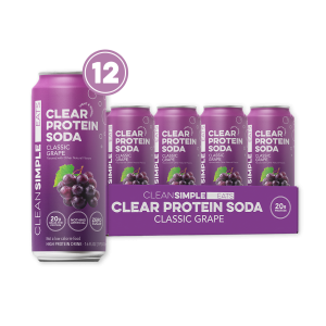 Clear Protein Soda: Grape Ice Pop (16 Oz. | 12 Pack)