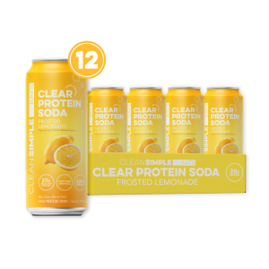 Clear Protein Soda: Frosted Lemonade (16 Oz. | 12 Pack)